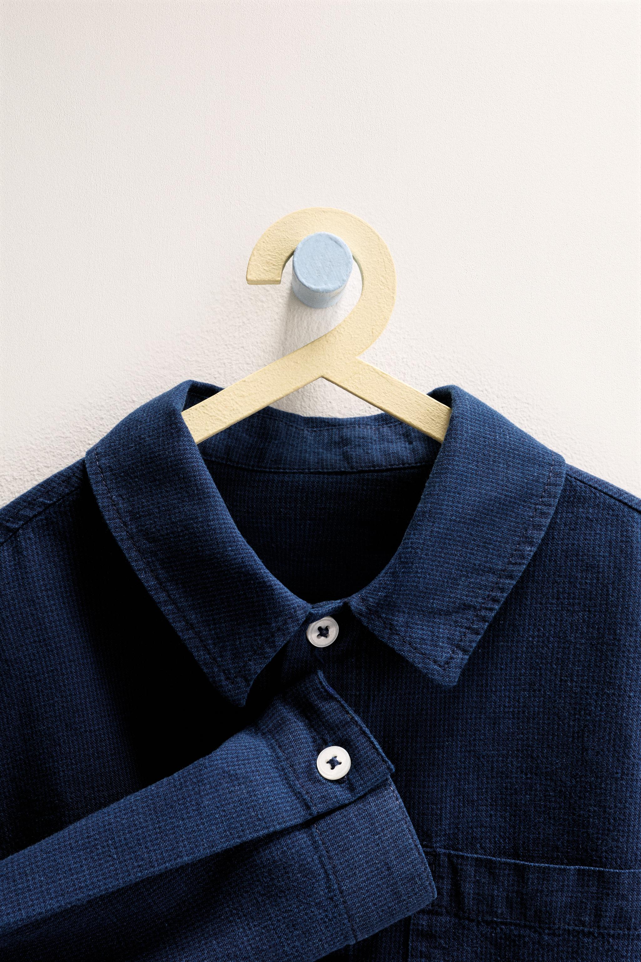 ZARA TIMELESS - CHEMISE À CARREAUX AVEC COTON ET LIN